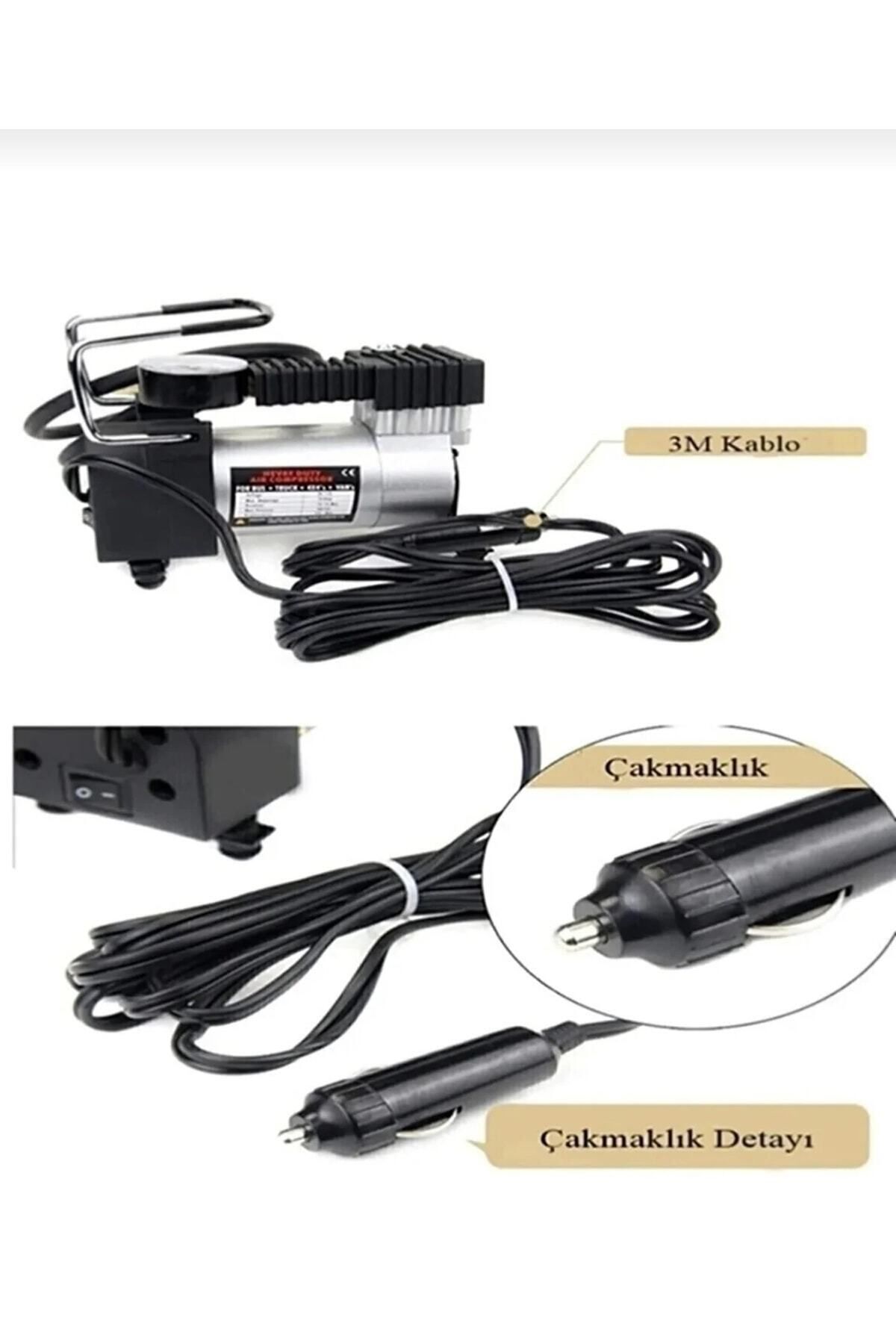 Oto Araç Pompa 12v Çakmaklık Girişli Metal Gövde