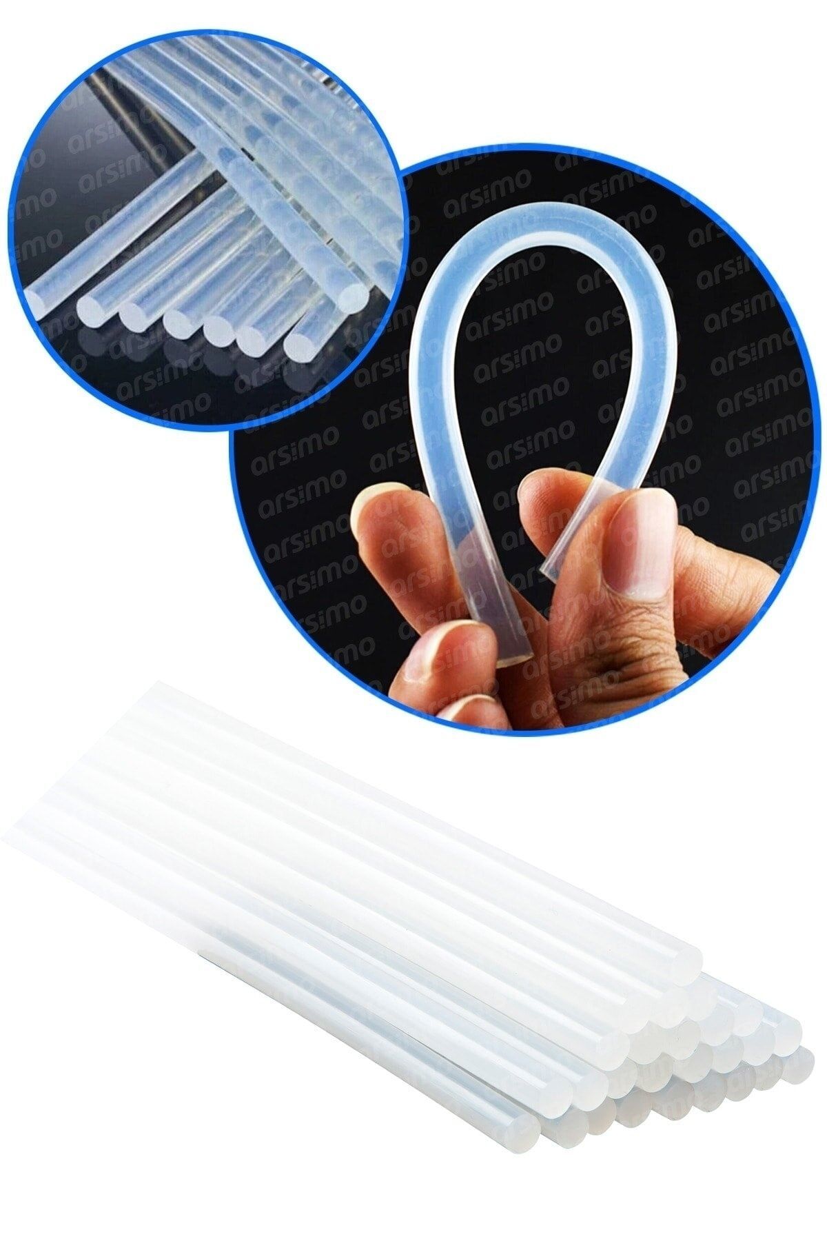 Sıcak Ince Çubuk Mum Silikon 9 Mm X 30 Cm 1 Kg