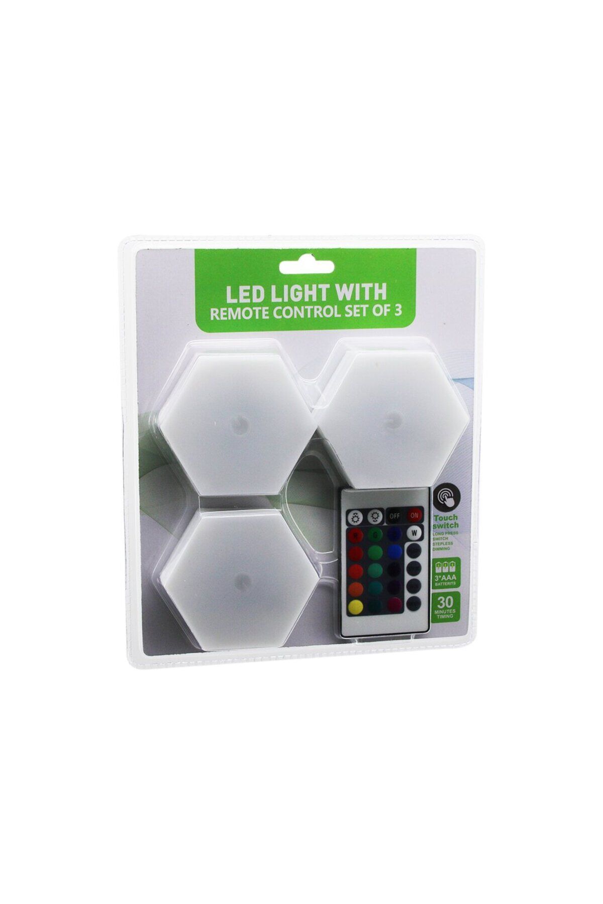 3PCS - ALTIGEN - RGB   KUMANDALI - PİLLİ - DOKUNMATİK  LAMBA SETİ  6 LED (K246)