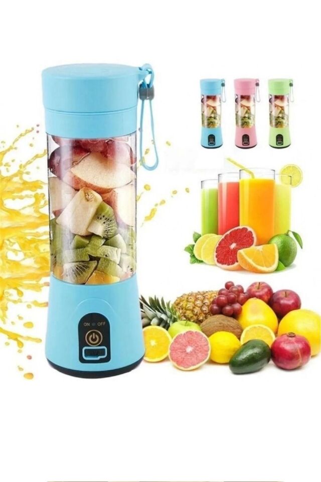 Taşınabilir Portatif Mini Blender Usb Çelik Bıçaklı Mikser Mutfak Robotu Ev Ofis Meyve Sıkacağı