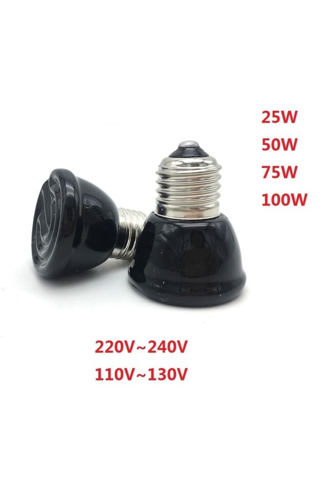 220v 25w Kızılötesi Seramik Isı Yayıcı Ampul Hayvan Bitki Isıtıcı Ampul