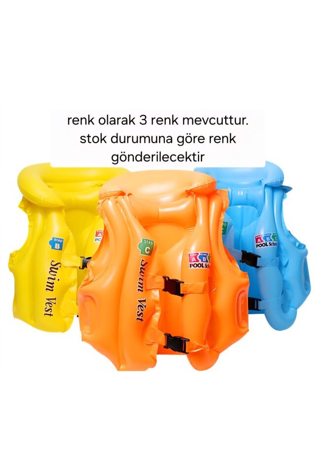 Hanedan Home Pool And Sea Children's Swimming Learning Set Sea Sleeves, Pool Bagel And Life Jacket