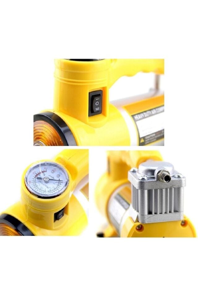 12 Volt 150 Psı Lastik Pompası Elektrikli Hava Kompresörü Araç Çakmaklık Lastik Şişirme
