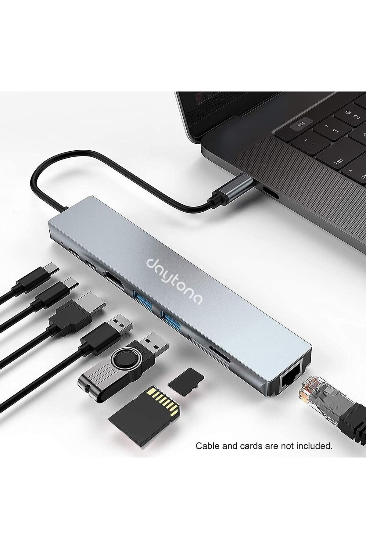 Cf10 8 In 1 Type-c™ To 4k Hdmı 1080p 2*type-c 2*usb 3.0 Ethernet Lan 2*sd Adaptör