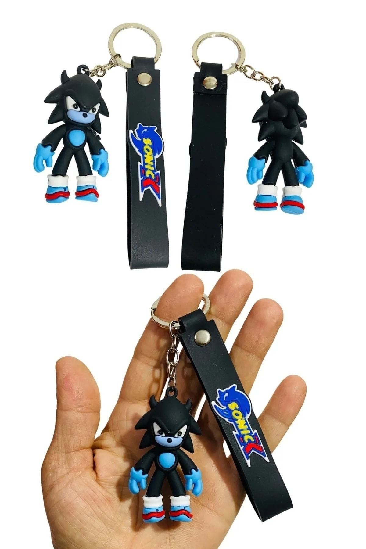 Shadow Black Sonic Siyah Anahtarlık Okul Çanta Süsü Oyuncak