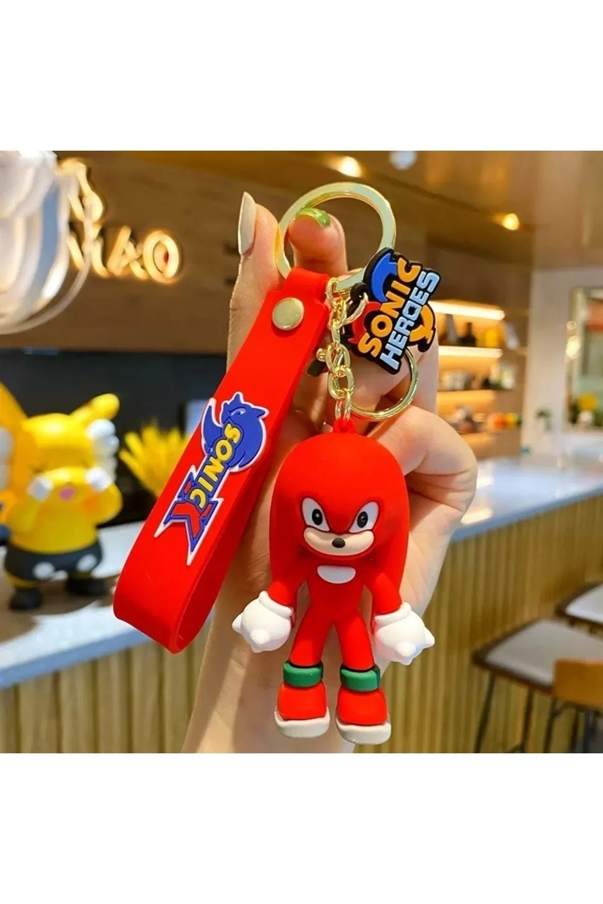 Süper Sonic Knuckles Anahtarlık Okul Çanta Süsü Oyuncak
