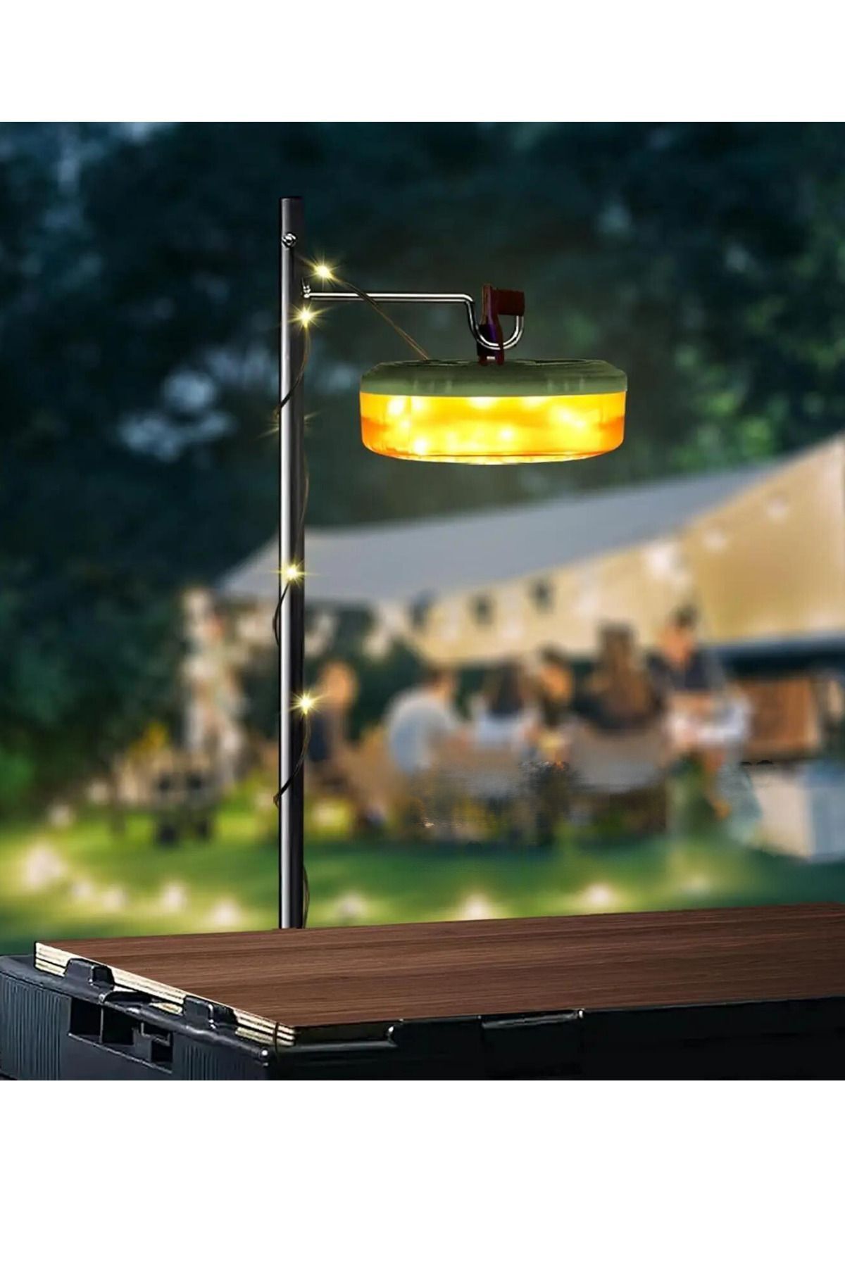 10 Metre Şeffaf Led Şarjlı Sarılabilir Makaralı Renkli Çok Modlu Işlevli Ve Dekoratif Kamp Lambası