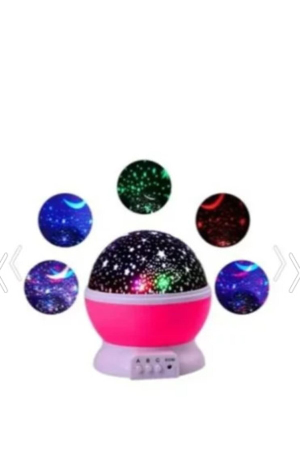(KIRILABİLİR) Star Master Küre Renkli Yıldızlı Gökyüzü Projeksiyon Gece Lambası Pembe
