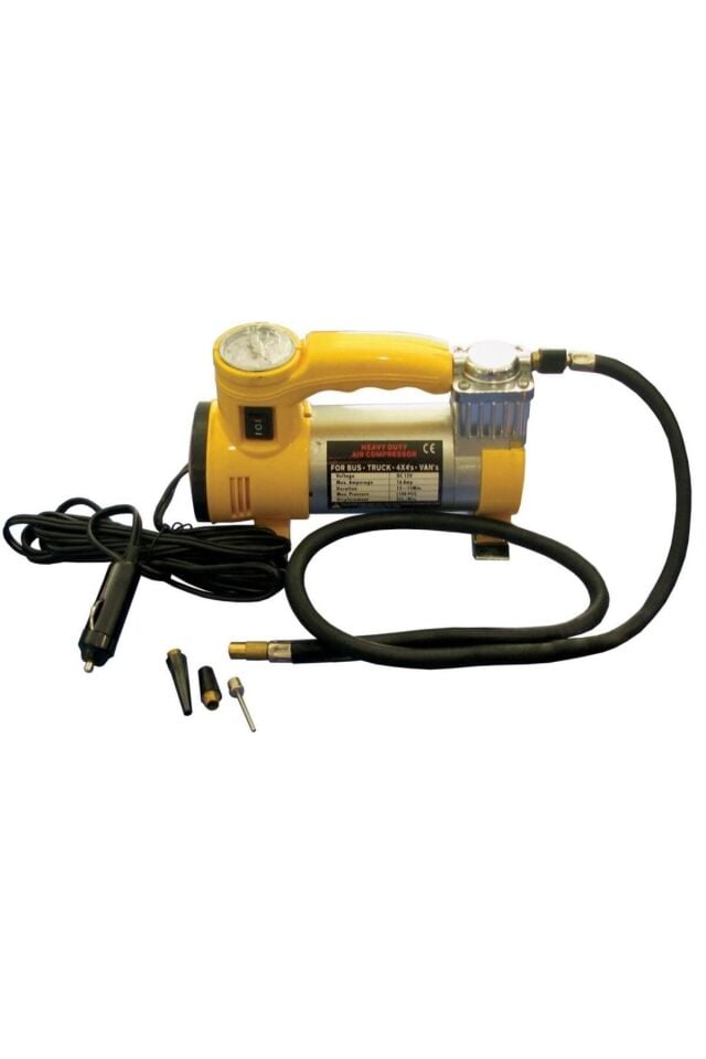 Metal Gövde Hava Kompresörü Işıklı Saatli 12 V 140 Psı