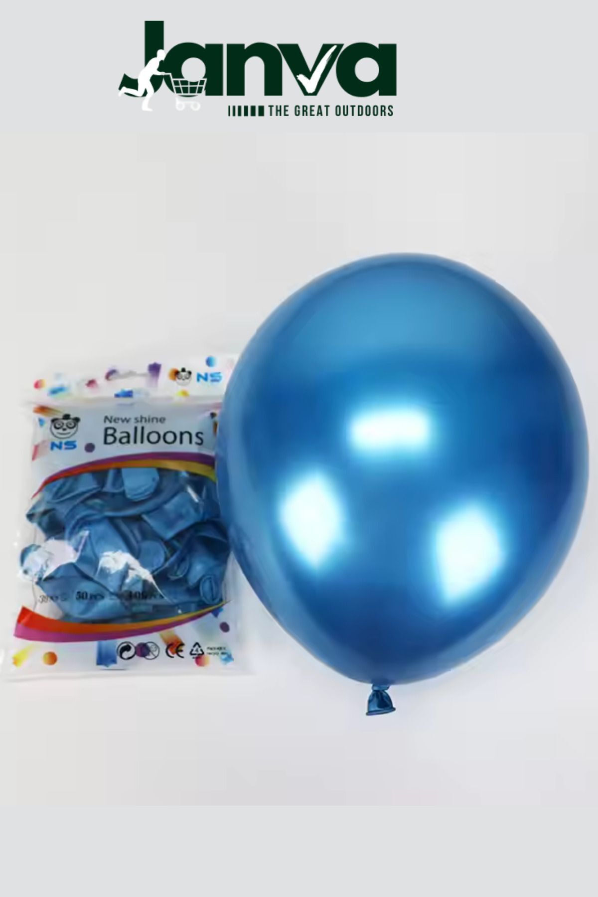 Büyük Boy 12 İnç Parlak Metalik Balon Parti Doğum Günü Gösteri 100 adet