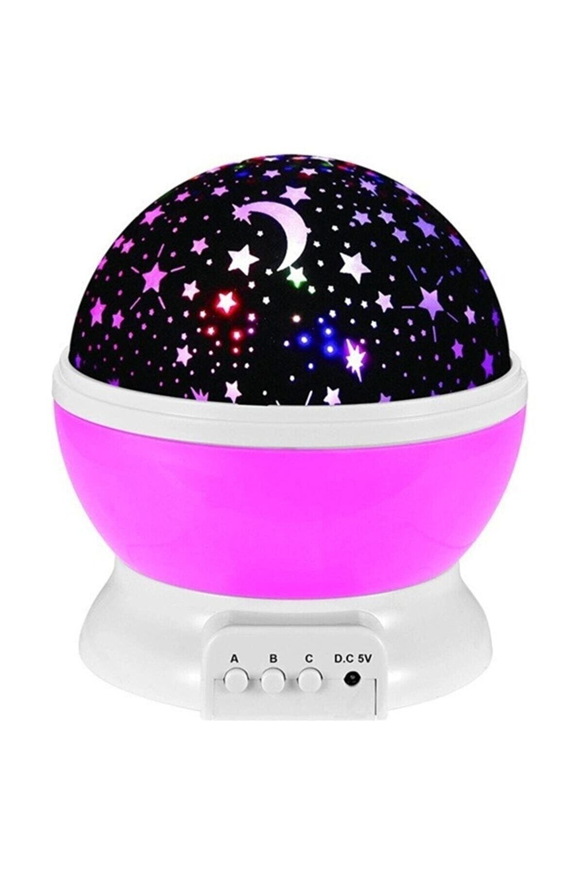 Star Master Renkli Yıldızlı Gökyüzü Projeksiyon Gece Lambası Pembe