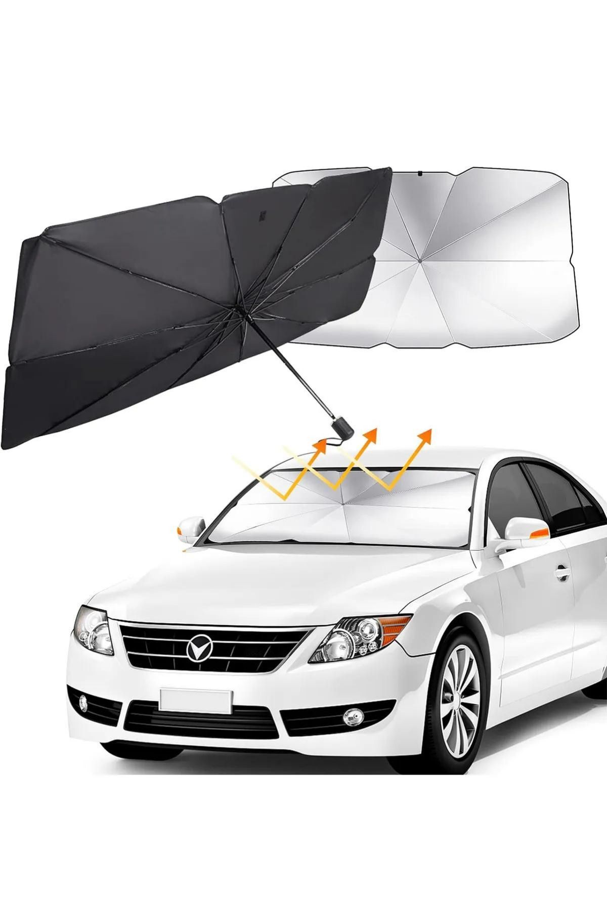Oto Ön Cam Şemsiyeli Güneşlik Araba Camı Araç İçi Güneşliği Golf Polo Passat Tiguan Caddy Jetta