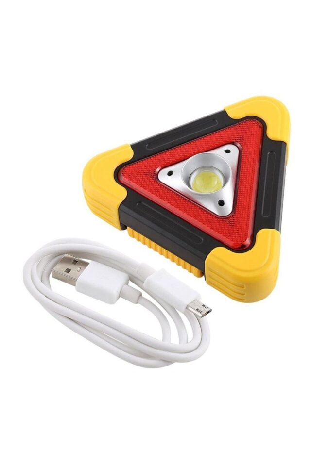 500 Lumen Solar Şarjlı Çok Fonksiyonlu Reflektör Işıklı Ikaz Lambası