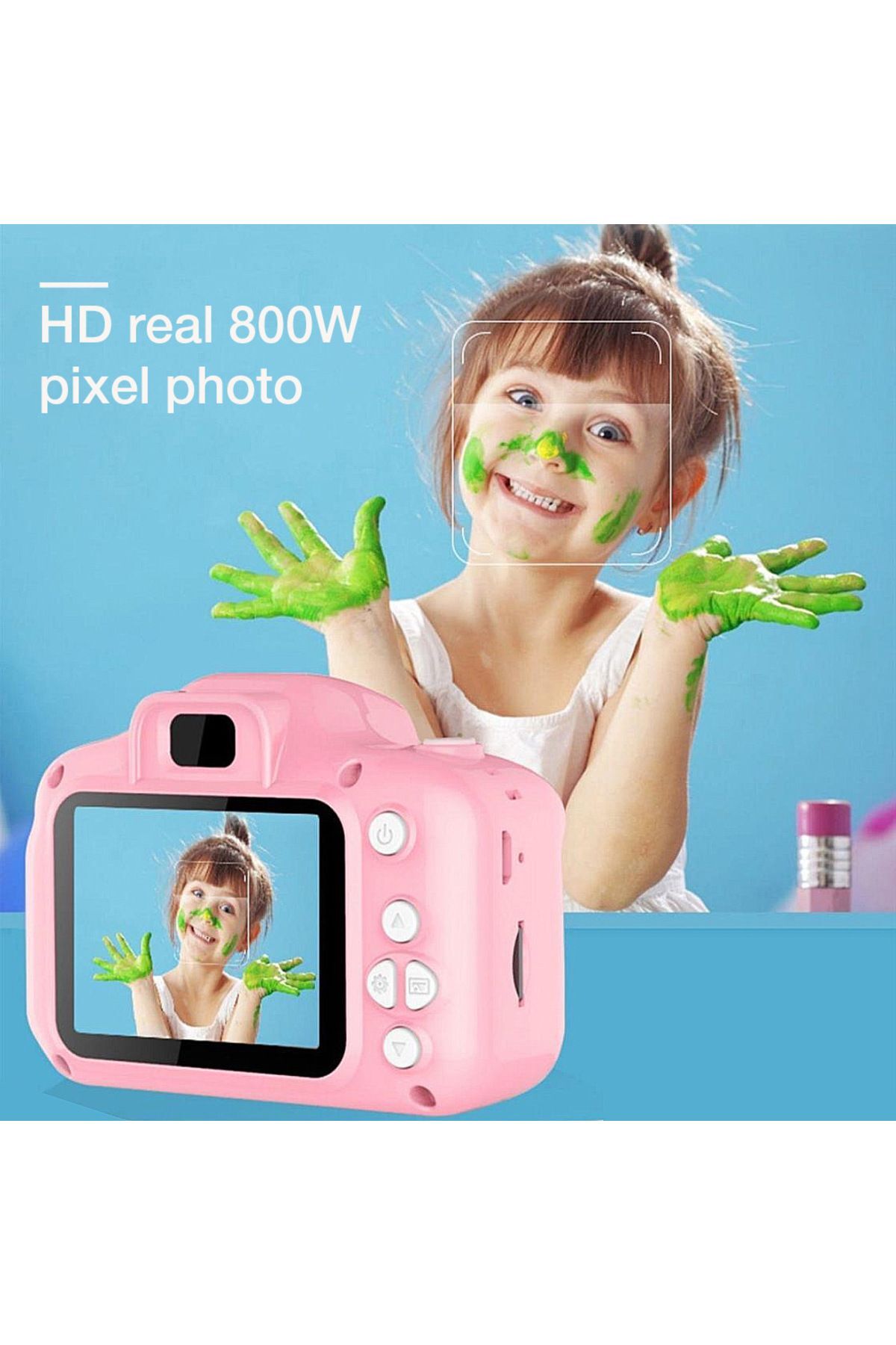 Dijital Fotoğraf Makinesi Çocuk Mini 1080p Hd Kamera Selfie