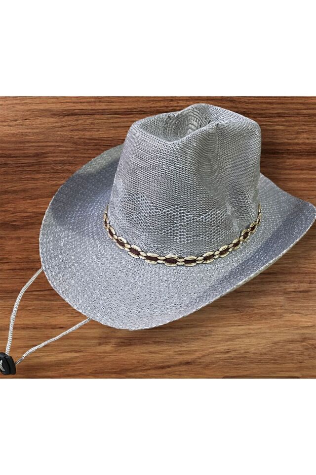 ince bez kovboy fötr delikli şapka ipli yaz unisex kadın erkek yetişkin