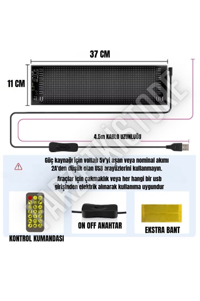 Led Panel Cama Yapışan Telefon Kontrollü Led Ekran Panel Büyük Boy