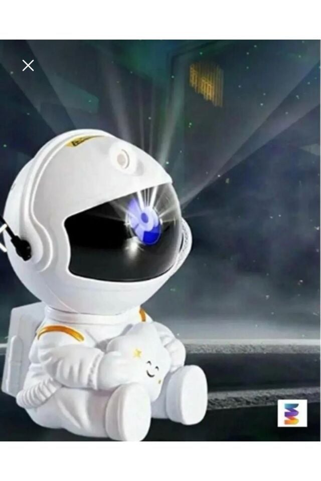 Mini Boy Kumandalı Astronot Galaksi Projeksiyon Çocuk Odası Zamanlayıcılı Işıklı Gece Lamba
