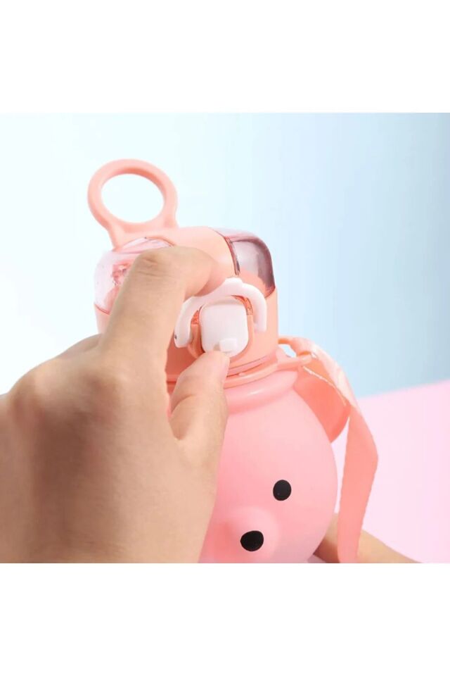 Leon Life Smile Ayıcık Model Su Matarası Su Şişesi Suluk 800 ml Bpa Içermez Suluk