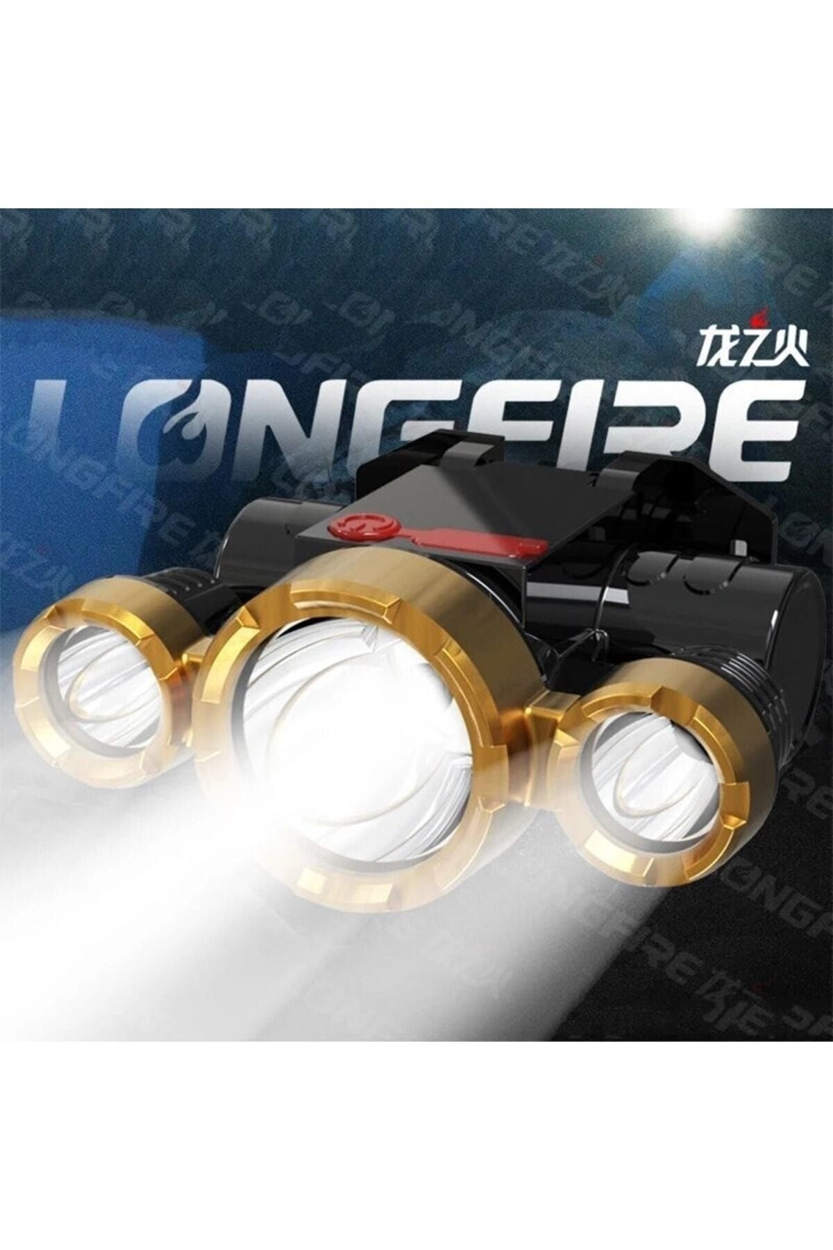 Kafa Feneri Led Özellikli Usb Şarjlı 3 Gözlü 4 Modlu Oynarbaşlıklı Kafa Lambası Sat/fbı/afad