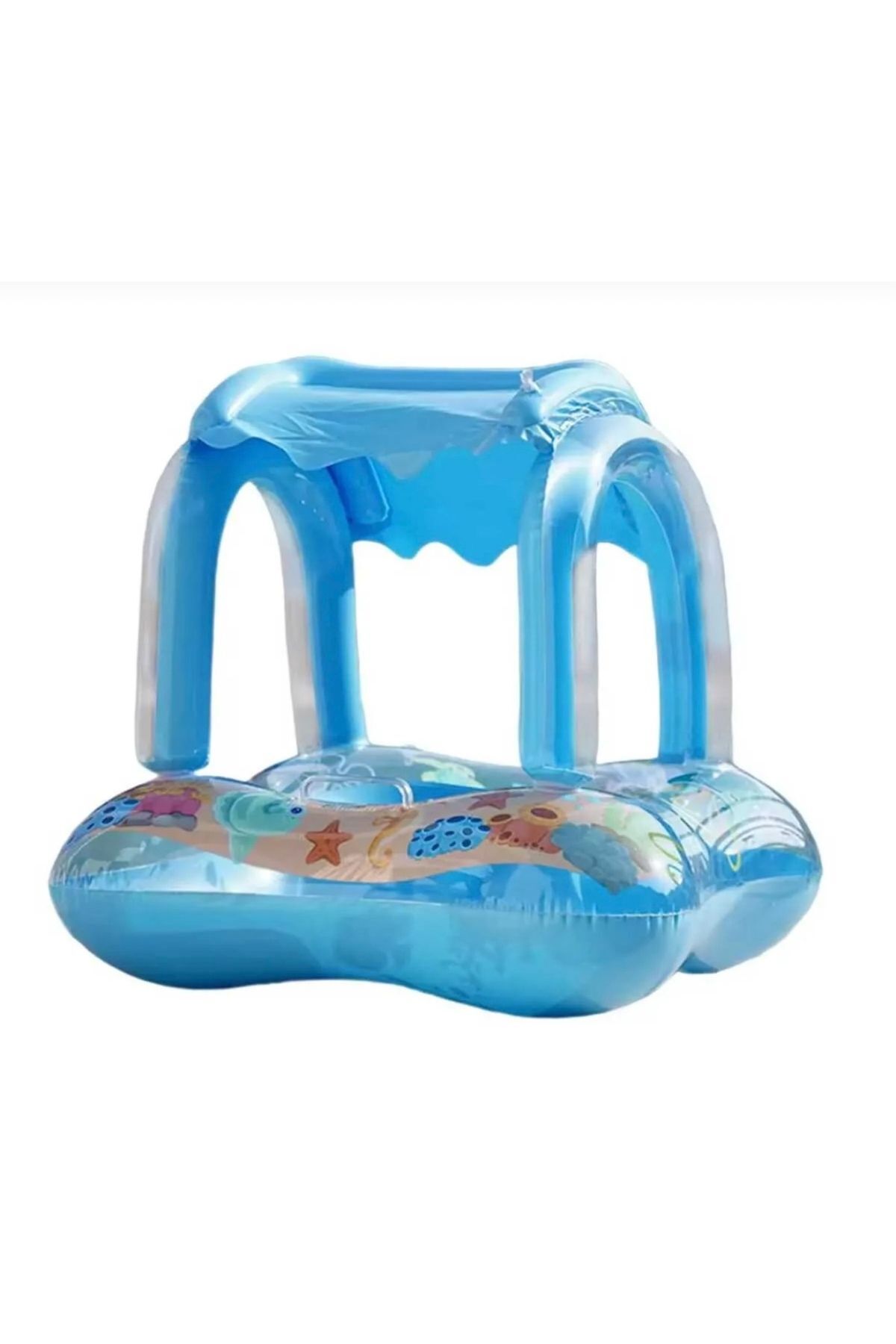 Şişme Gölgelikli Bebe Flotörü Bebek Simiti Baby Float Oturaklı Bebek Simidi