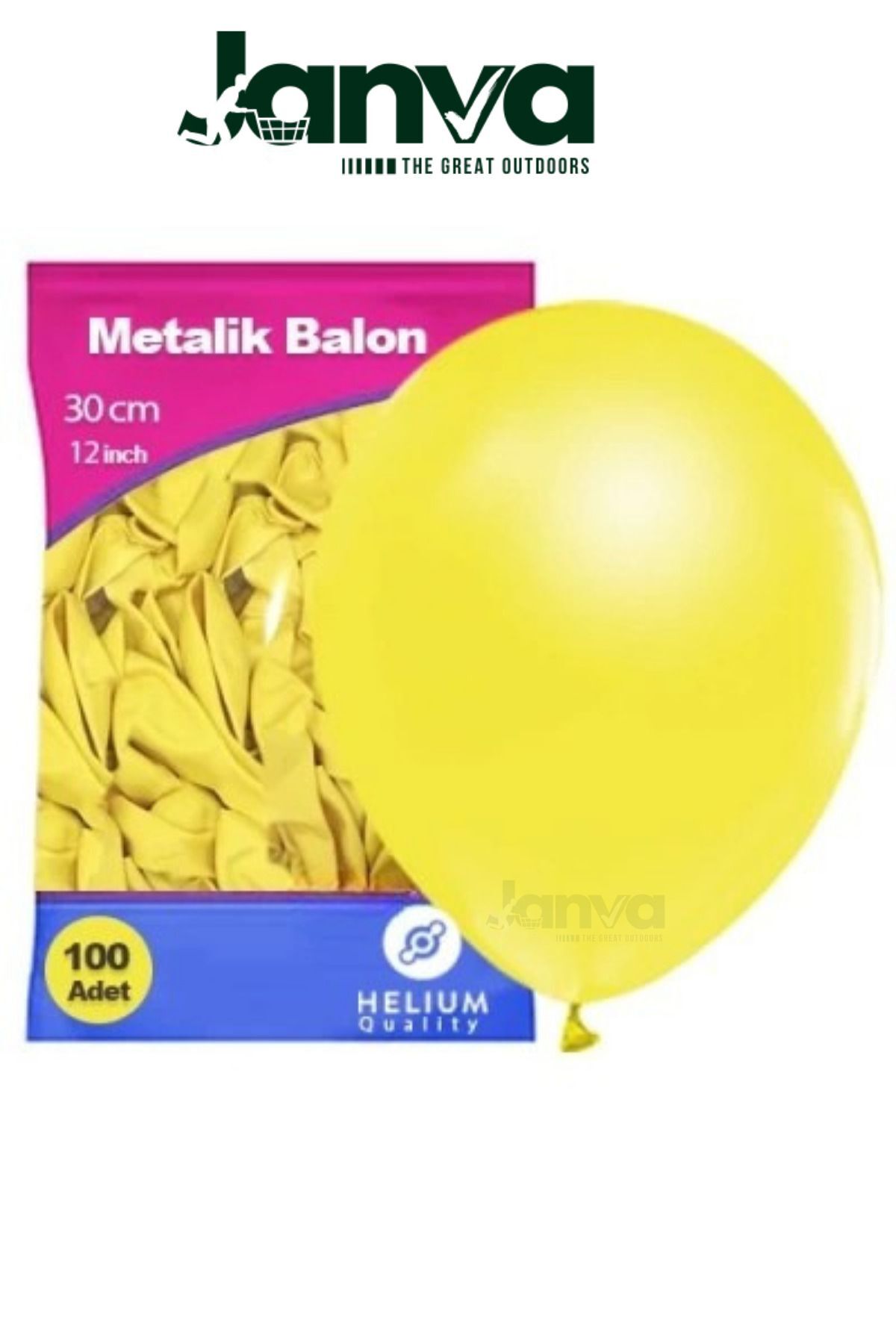 Büyük Boy 12 İnç Parlak Metalik Balon Parti Doğum Günü Gösteri 100 adet Sarı