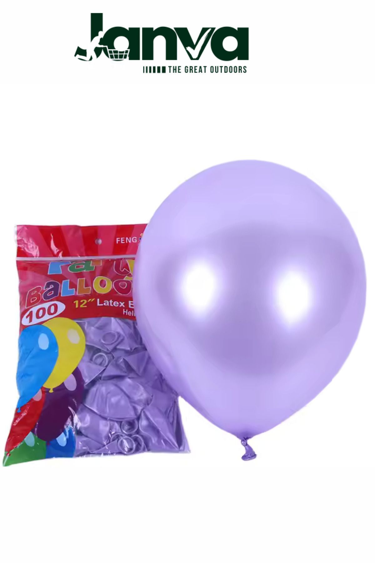 Büyük Boy 12 İnç Parlak Metalik Balon Parti Doğum Günü Gösteri 100 adet Mor