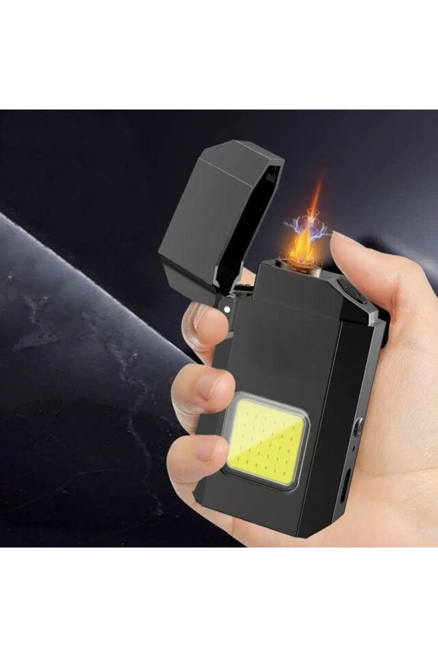 El Feneri Çakmaklı Cep Feneri Usb Şarjlı Anahtarlık Küçük Fener Güçlü Işık