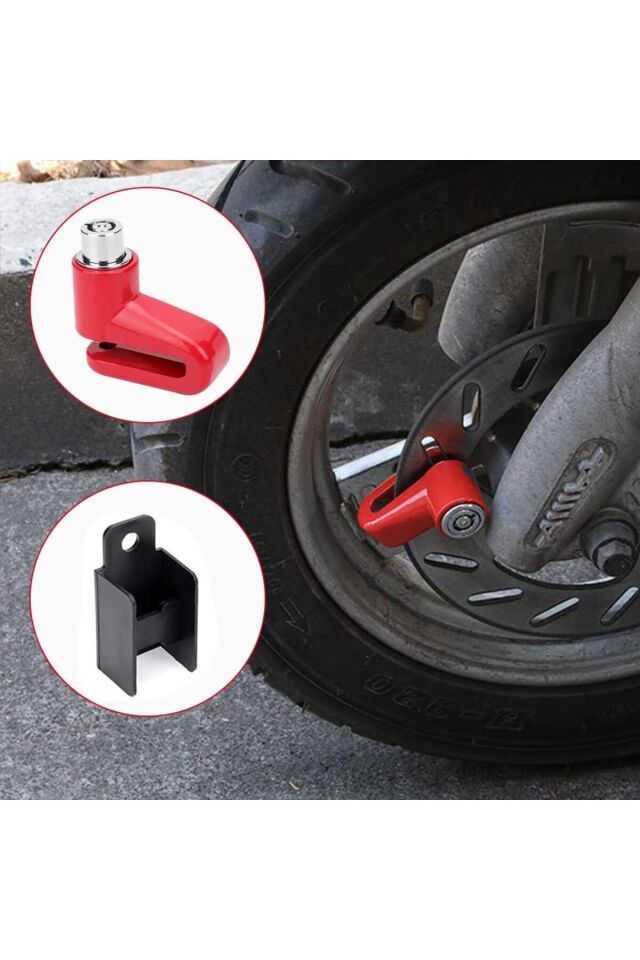 Motosikler Bisiklet Disk Kilidi Anahtarı Yer Kaplamayan Yeni Model Sağlam Güvenli Pratik Kilit