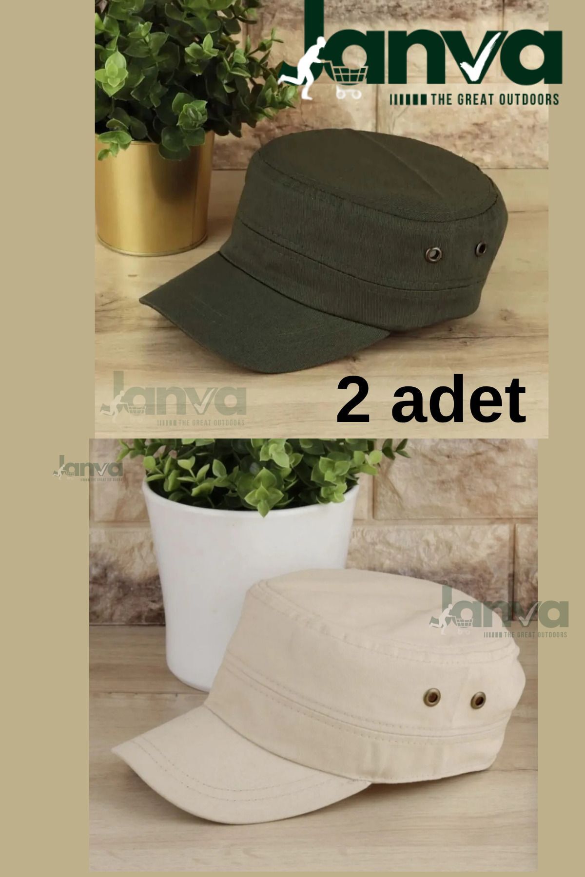Kastro Şapka Kasket Outdoor Castro Kep Yazlık Avcı Sporcu Güneş Koruyucu Krem ve Haki