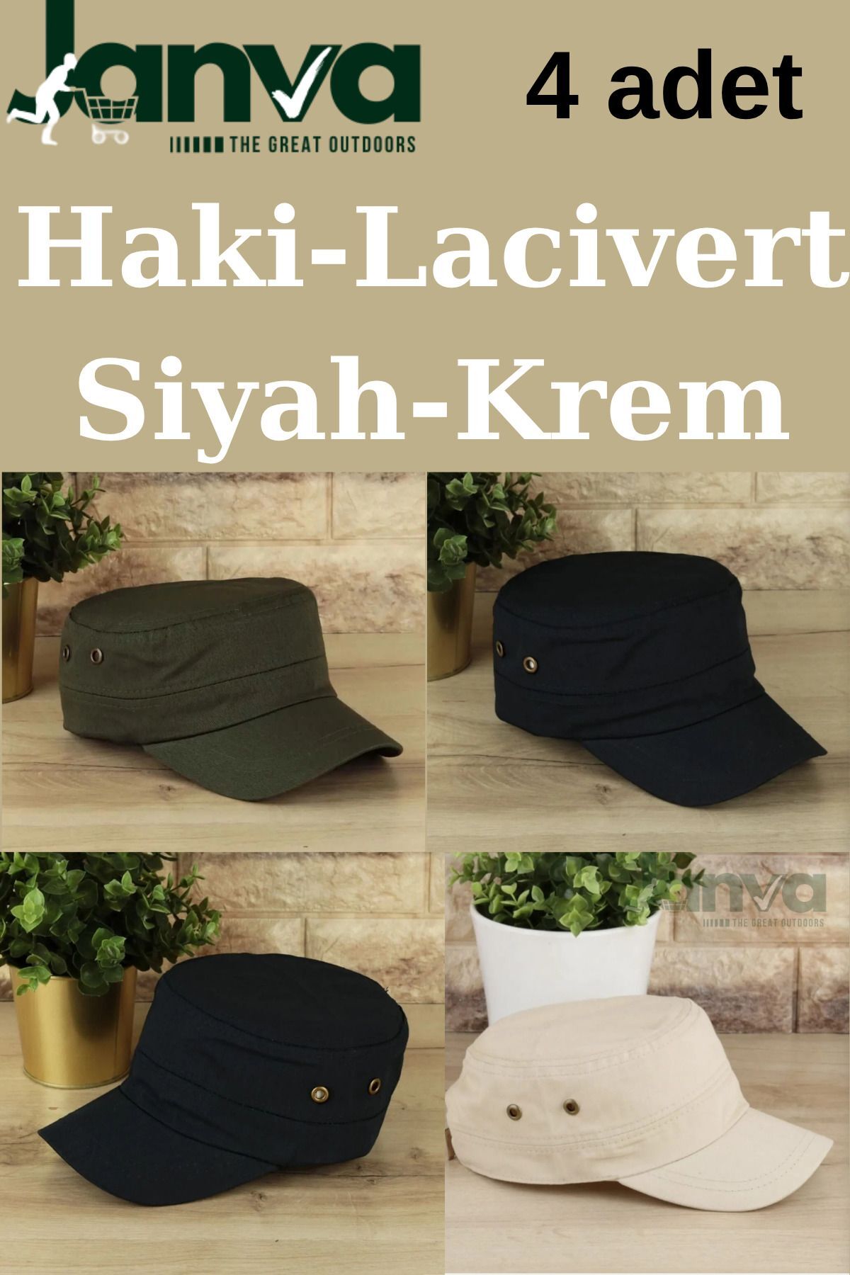 Kastro Şapka Kasket Outdoor Castro Kep Yazlık Avcı Sporcu Güneş Koruyucu Krem Haki Lacivert ve Siyah
