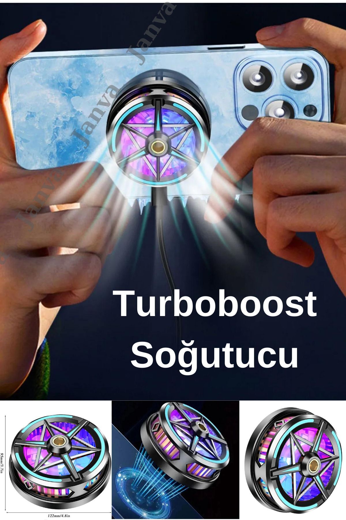 Tablet - Telefon Soğutucu Manyetik Soğutma Fanı Telefon Radyatörü Yarı İletken Mobil Uyumlu