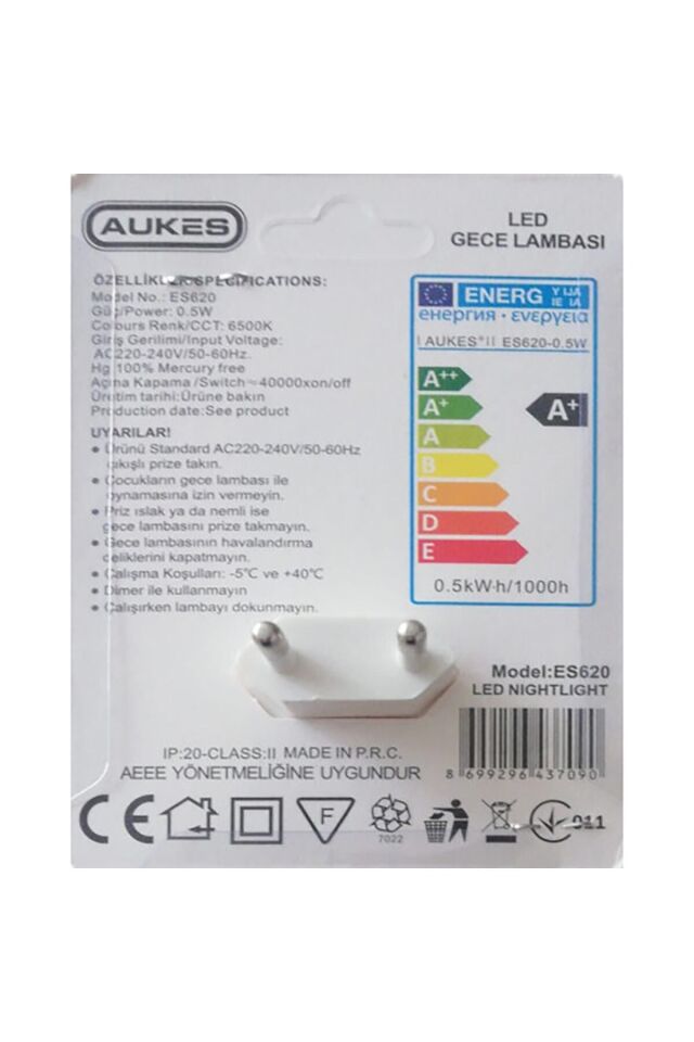 Ledli Anahtarlı Gece Lambası