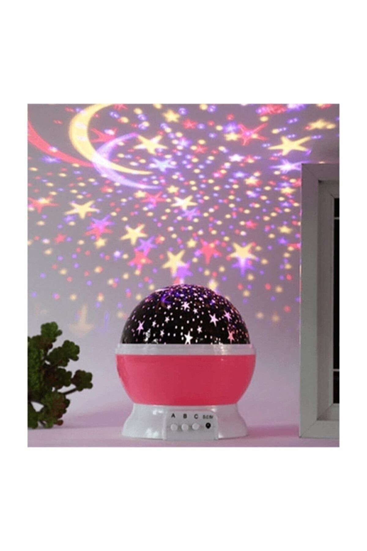 Dönen Projeksiyon Gece Lambası Star Master Ay Yıldız Led
