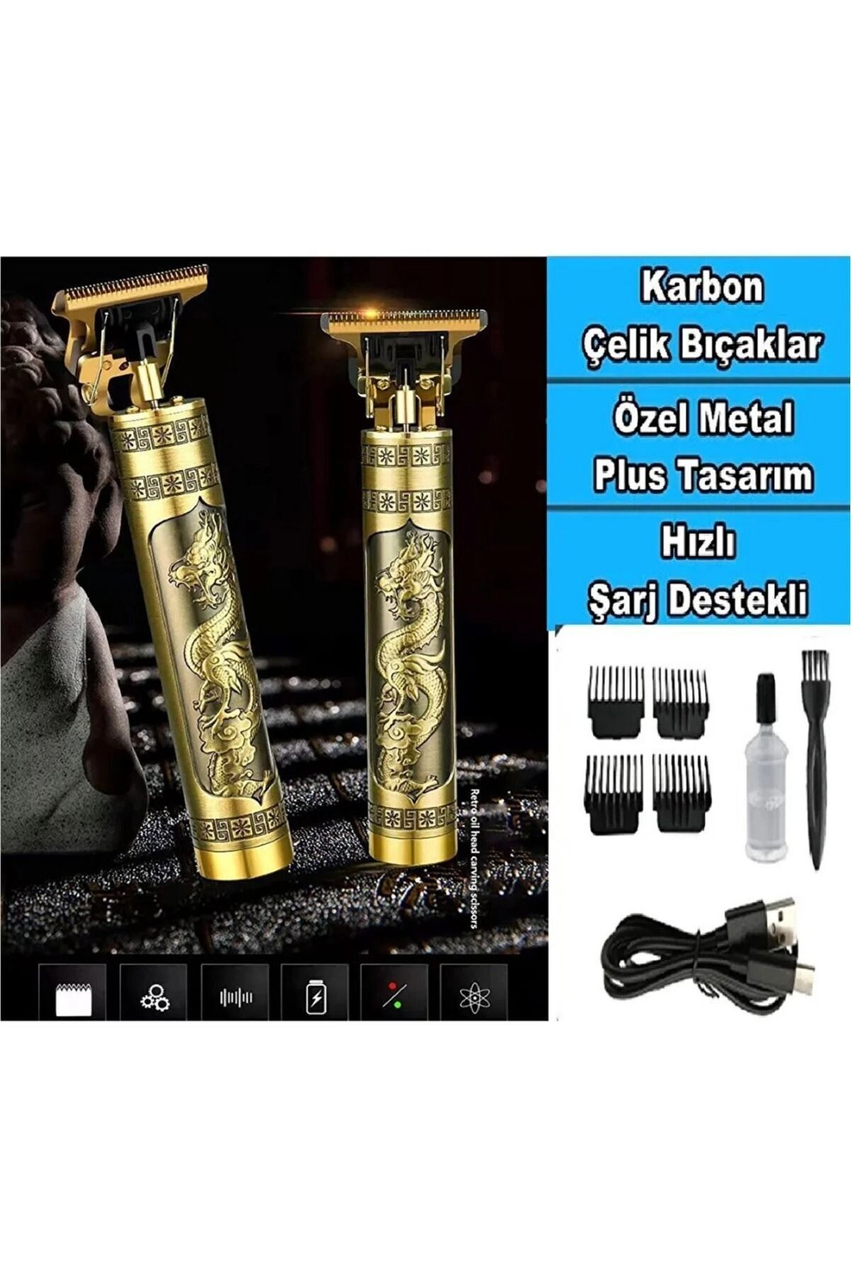 Şarjlı Tıraş Makinesi Saç Sakal Lazer Epilasyon Öncesi Kol Bacak Yanak Koltuk Altı Vücut