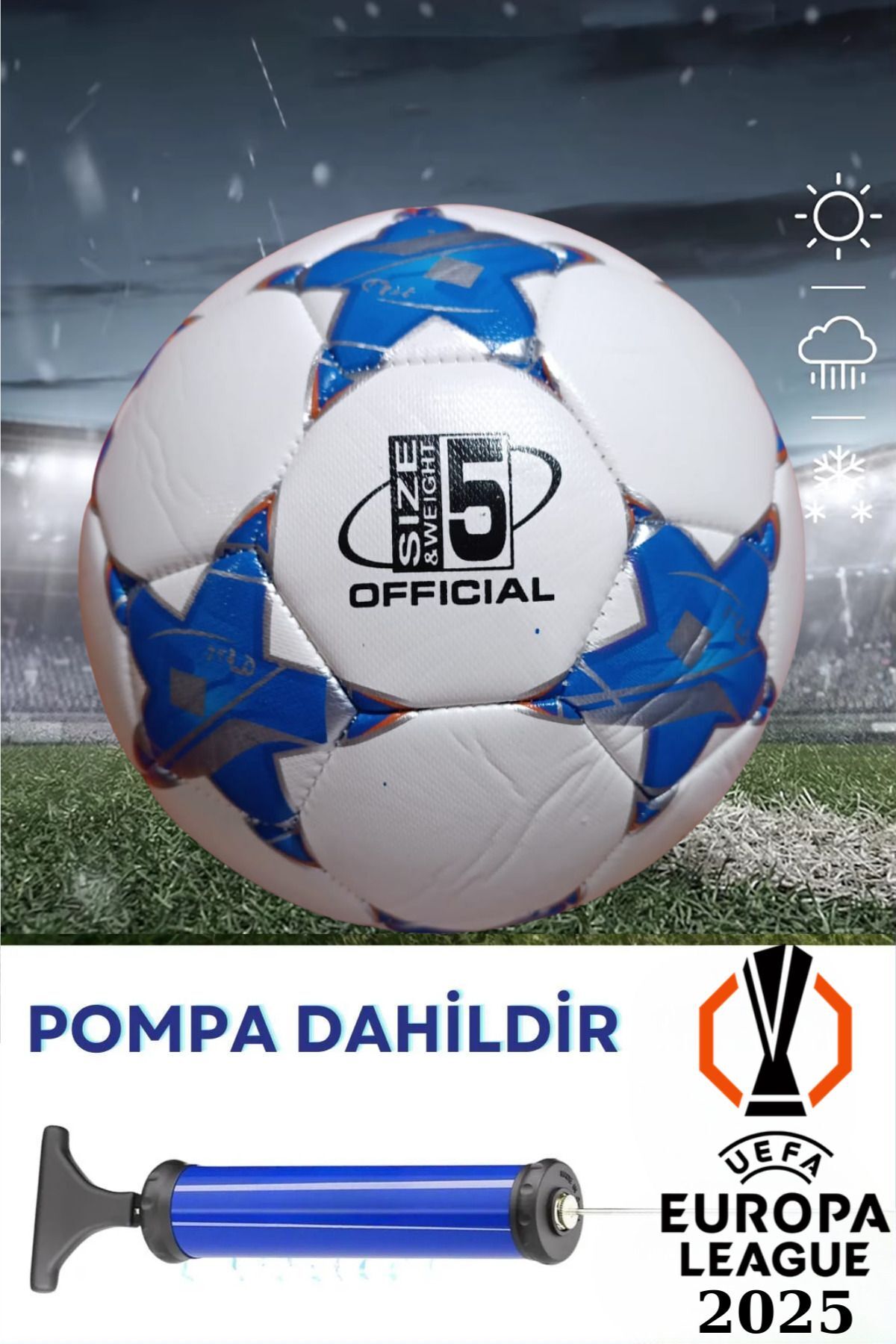 UEFA Şampiyonlar Ligi Futbol Topu 430 Gram Kaliteli Maç ve Antreman Pompa Hediyeli Maviyıldız