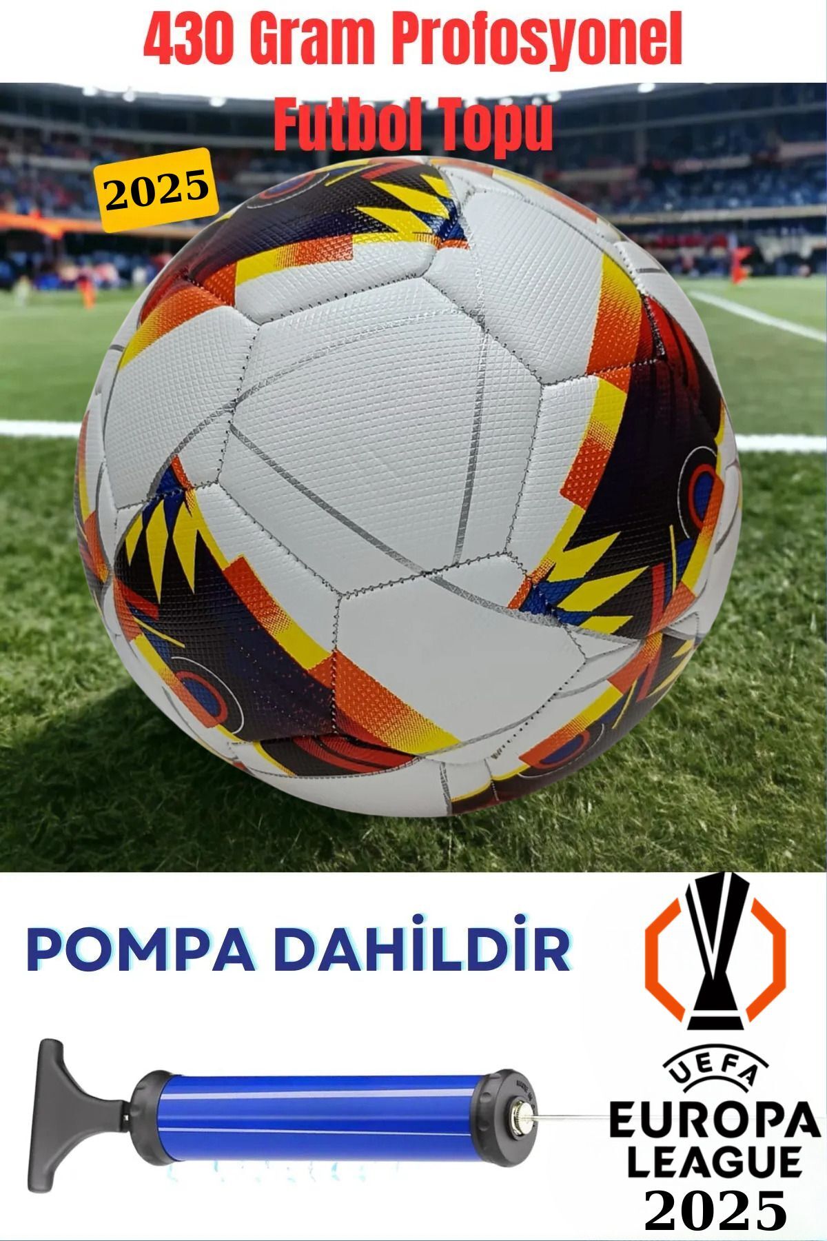 UEFA Şampiyonlar Ligi Futbol Topu 430 Gram Kaliteli Maç ve Antreman Pompa Hediyeli kartaca