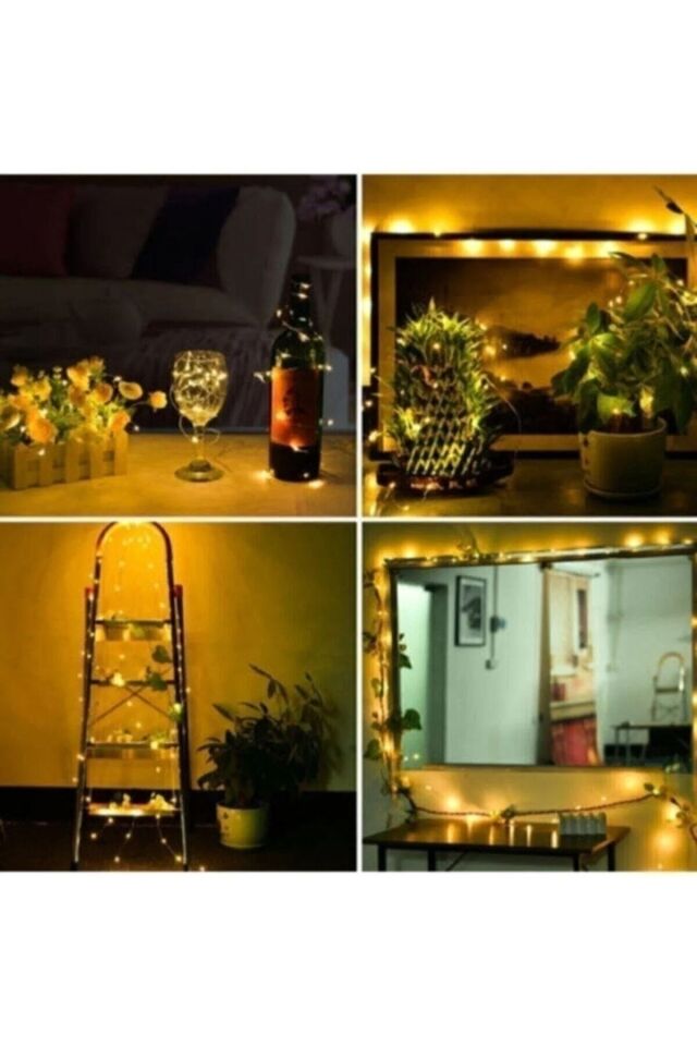 1,5 Metre Fonksiyonlu Kalpli Mini Pil Kutulu Peri Led Piller Dahil