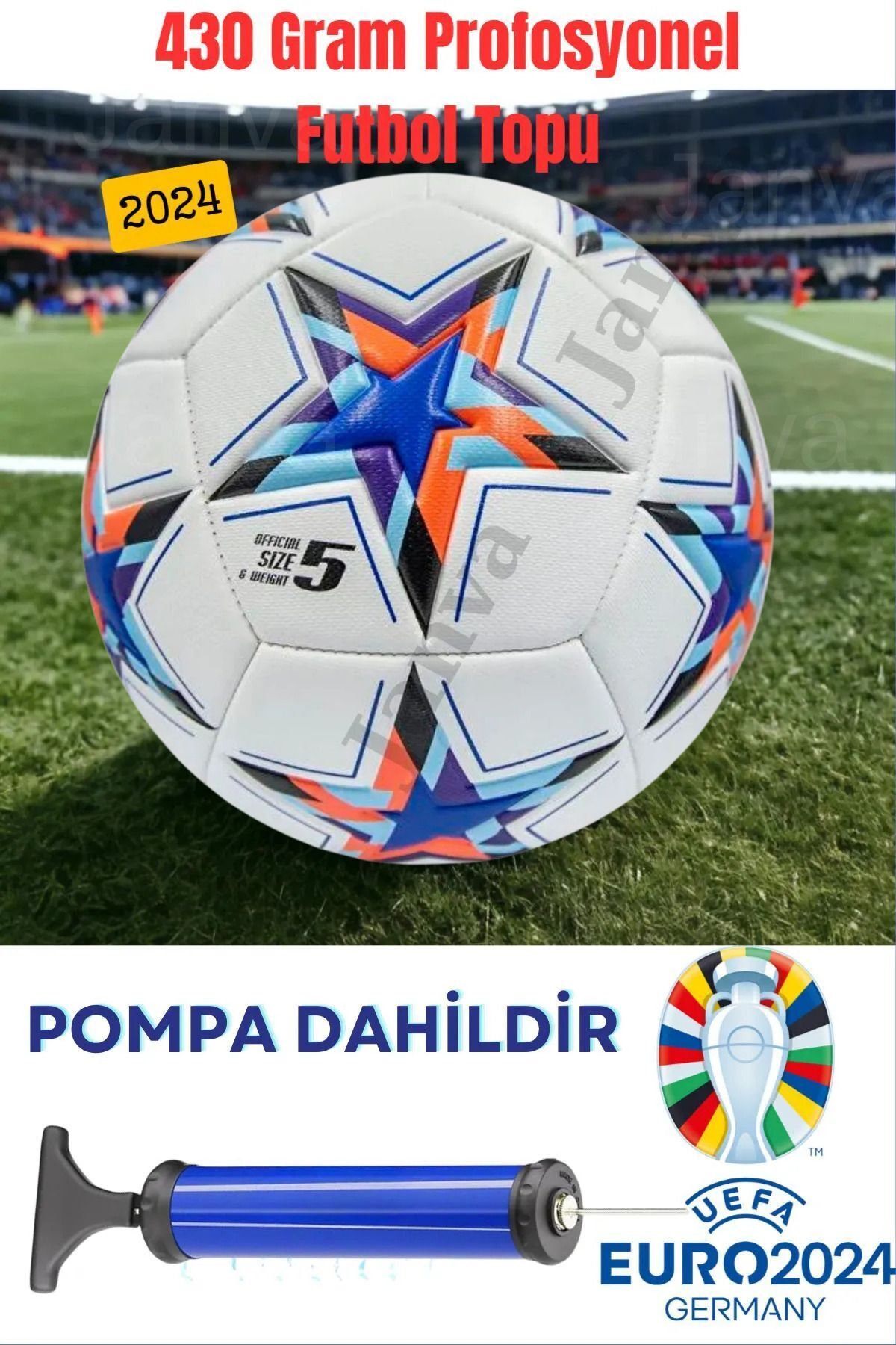 UEFA Şampiyonlar Ligi Futbol Topu 430 Gram Kaliteli Maç ve Antreman Pompa Hediyeli Beyazalmanya