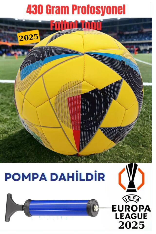 UEFA Şampiyonlar Ligi Futbol Topu 430 Gram Kaliteli Maç ve Antreman Pompa Hediyeli sarıalmanya