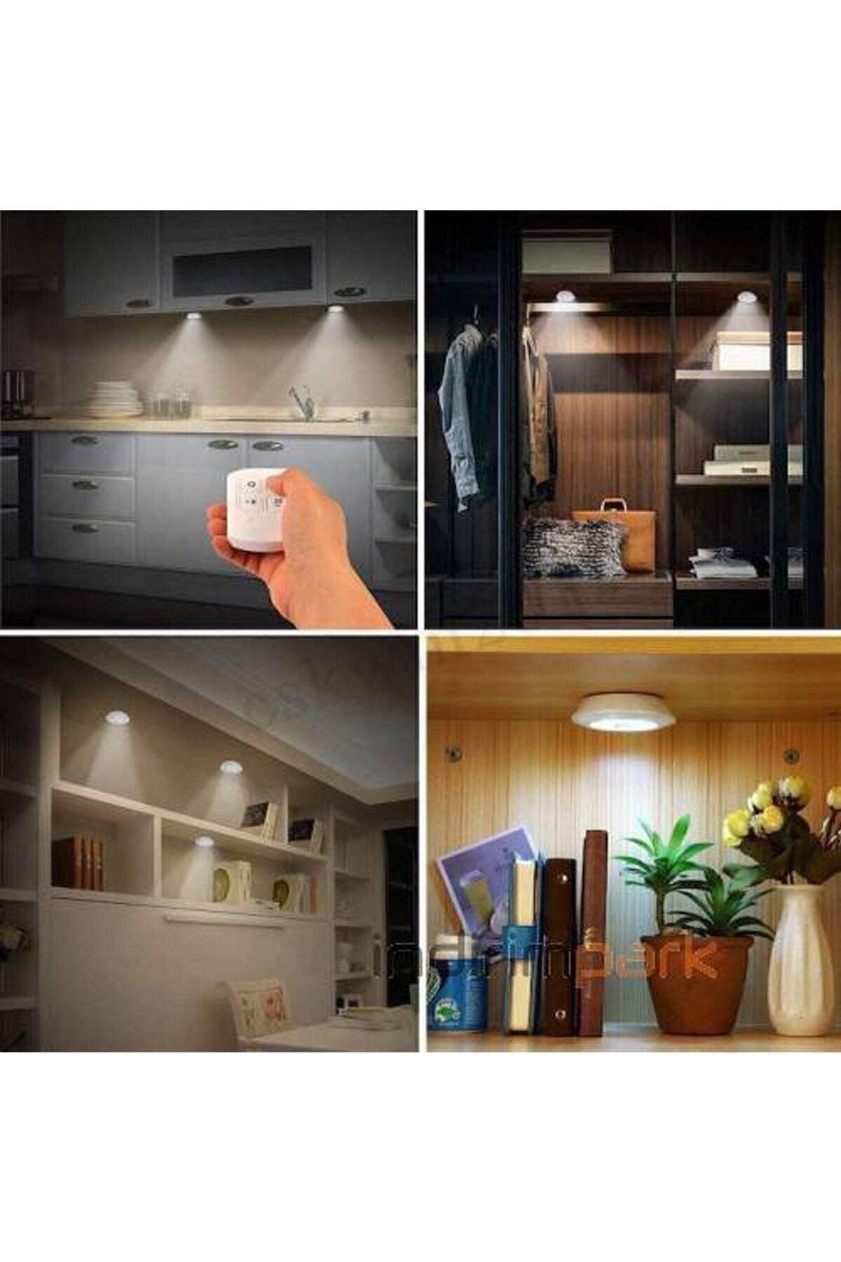 Kumandalı  Ayarlanabilir 3'lü Led Işık Beyaz