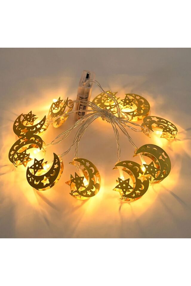 Ramazan Kandili 2 Pilli Led 2 Metre Süsleme Dekor Işık 10H