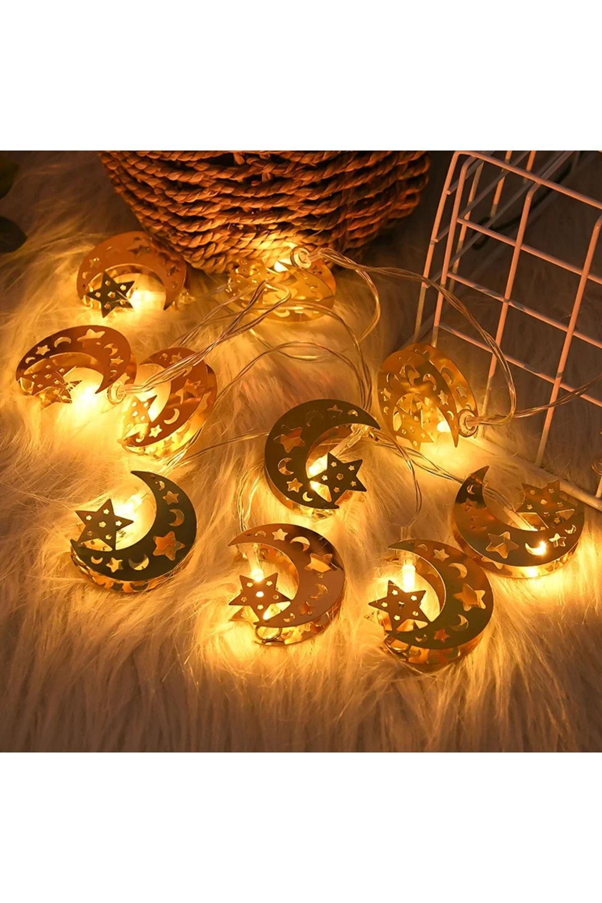 Ramazan Kandili 2 Pilli Led 2 Metre Süsleme Dekor Işık 10H