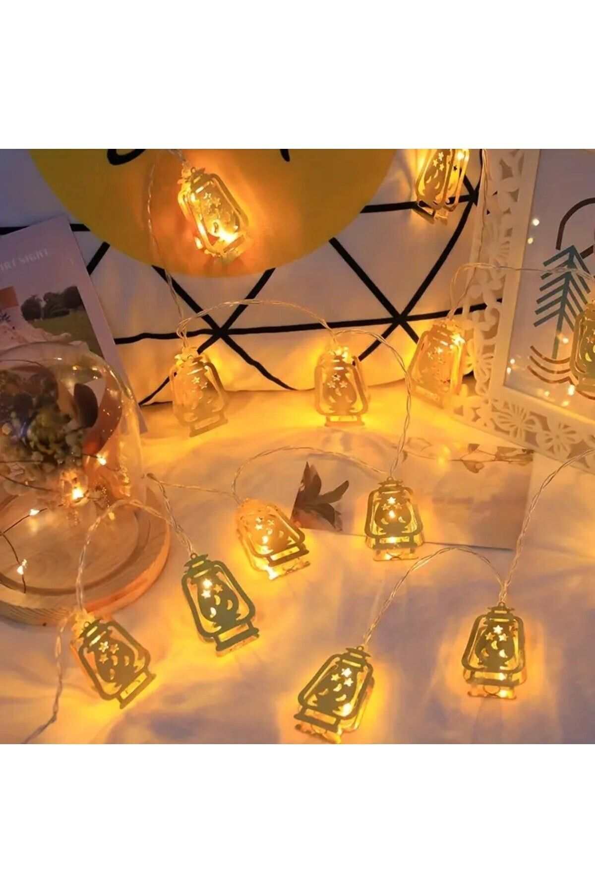 Ramazan Kandili 2 Pilli Led 2 Metre Süsleme Dekor Işık 10F