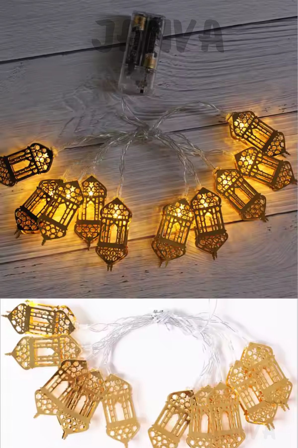 Ramazan Ayı Namaz Köşesi Metal Gold Led Pilli Kandil Dini Sembollü Süsleme Dekor Işığı Led Ambiyans Kandil