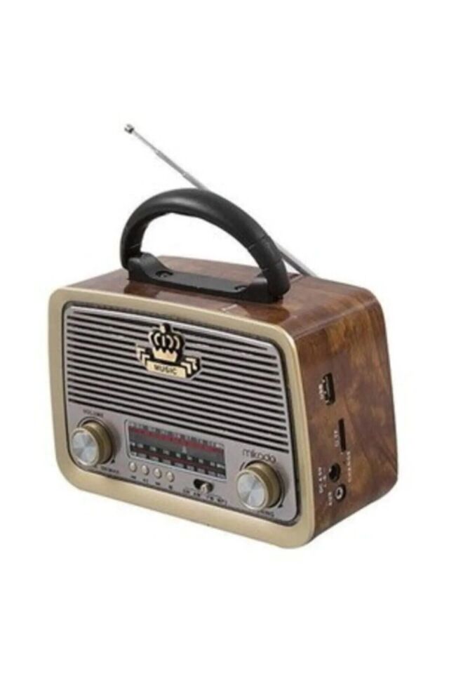 İthalatçı Garantili 301 Nostaljik Görünümlü Bluetoothlu Mp3 Çalar Radyo Müzik Kutusu Kırmızı Rt301