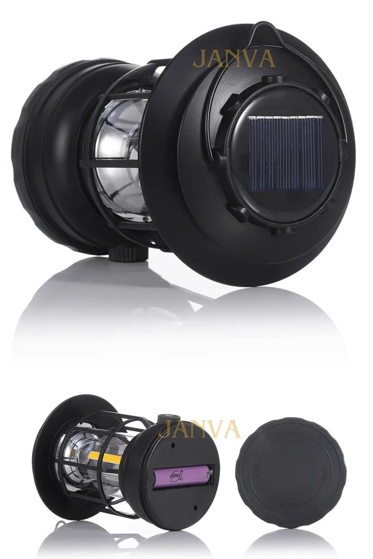 Güneş Panelli Enerjili Nostaljik Ledli Kamp Feneri Lamba Işıldak Usb Şarjlı 18650 Dekoratif