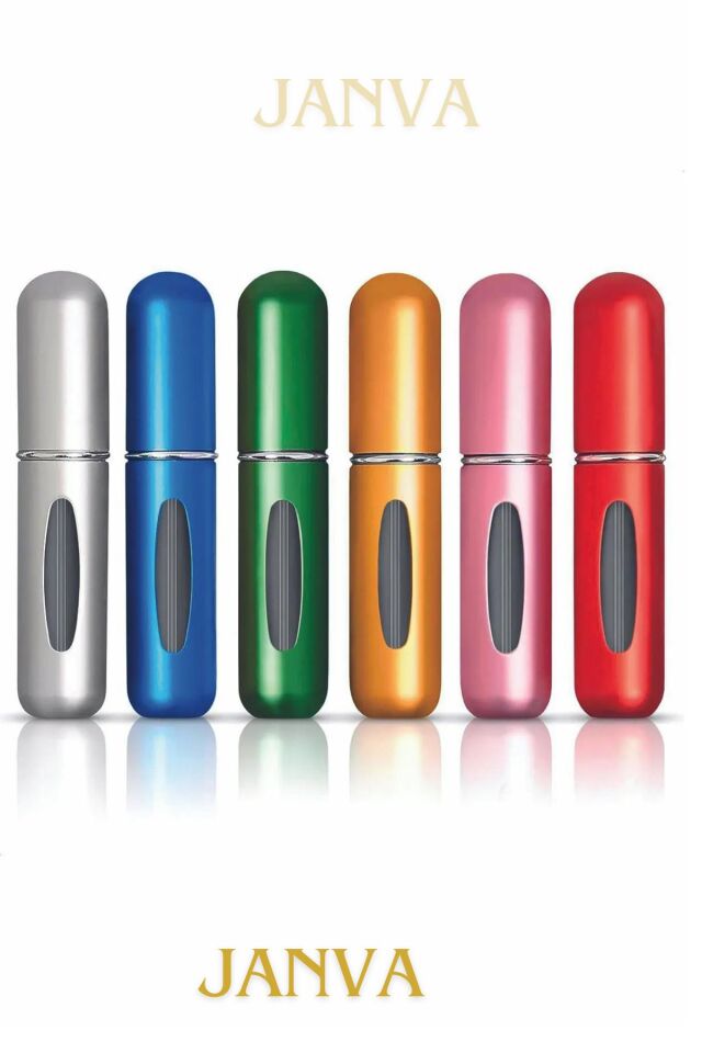 Parfüm Şişesinden Çanta Içi Mini Doldurulabilir Seyahat Cep Yedek Parfüm Şişesi 5 ml 1 adet (Gümüş)