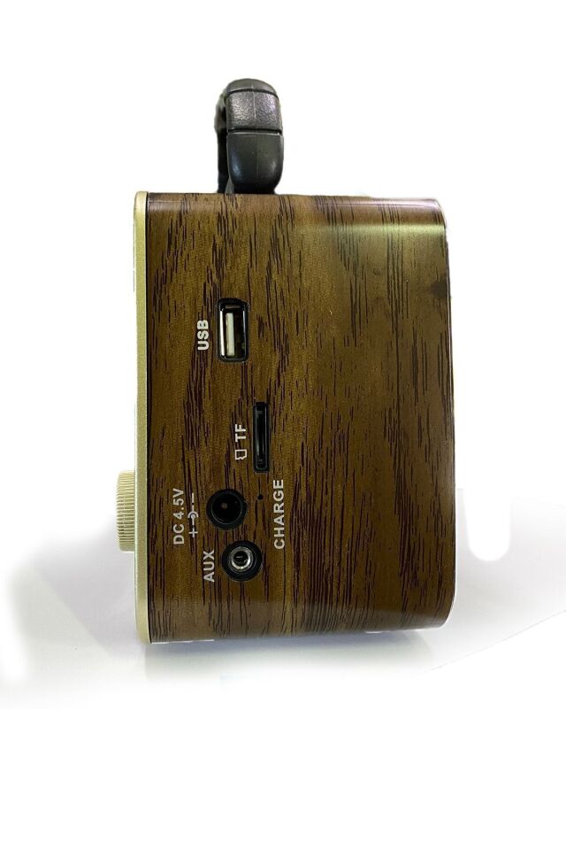Şarjlı Işıklı Nostaljik Radyo Hoparlör Usb Tf Aux Destekli Müzik Çalar