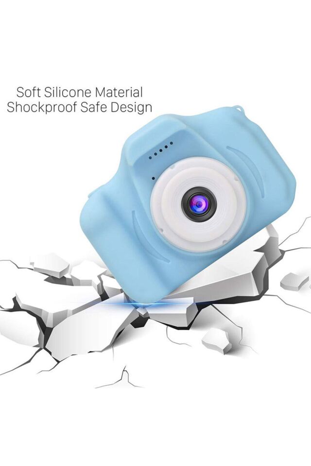 Dijital Fotoğraf Makinesi Çocuk Mini 1080p Hd Kamera Selfie mavi mavi
