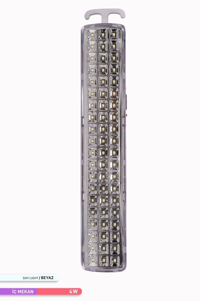 60 Led'li Şarj Edilebilir Işıldak Acil Durum Aydınlatması, Kamp Lambası 4w